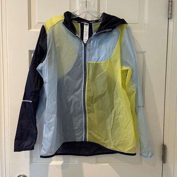 new balance yellow running jacket